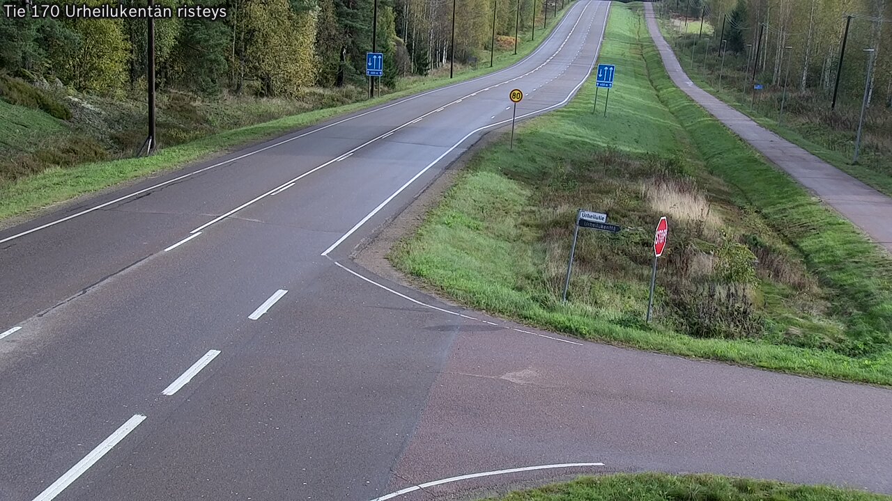 Weather Camera Image Väg 170 Vederlax Idrottsplatsen korsnin, Virolahti, Kymenlaakso