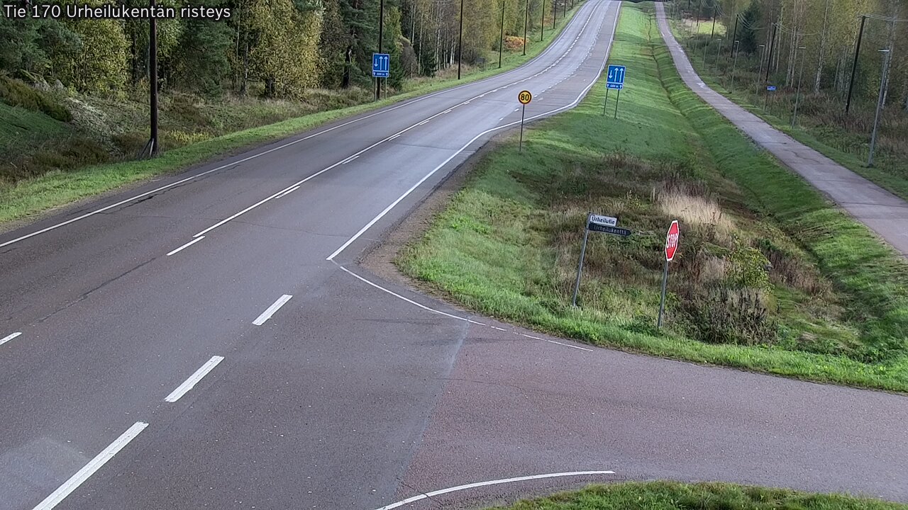 Weather Camera Image Väg 170 Vederlax Idrottsplatsen korsnin, Virolahti, Kymenlaakso