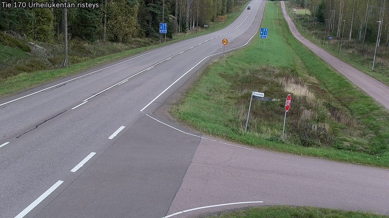 Kelikamerat Kuva Tie 170 Virolahti Urheilukentän risteys, Virolahti, Kymenlaakso