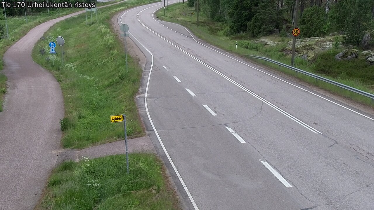 Kelikamerat Kuva Tie 170 Virolahti Urheilukentän risteys, Virolahti, Kymenlaakso