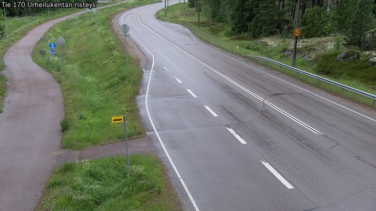 Weather Camera Image Road 170 Virolahti Sports field crossing, Virolahti, Kymenlaakso