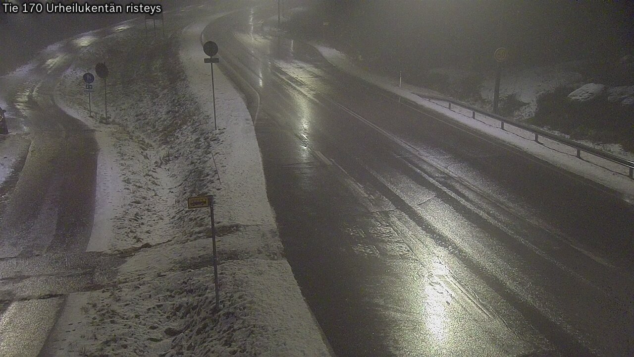 Weather Camera Image Väg 170 Vederlax Idrottsplatsen korsnin, Virolahti, Kymenlaakso