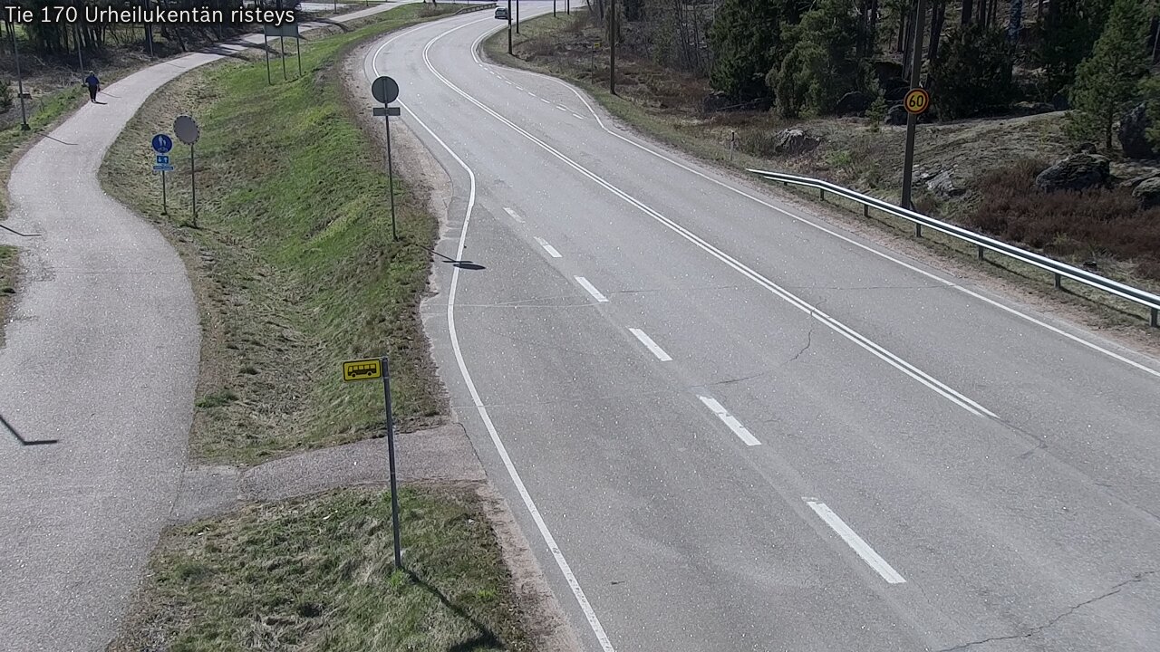 Weather Camera Image Väg 170 Vederlax Idrottsplatsen korsnin, Virolahti, Kymenlaakso
