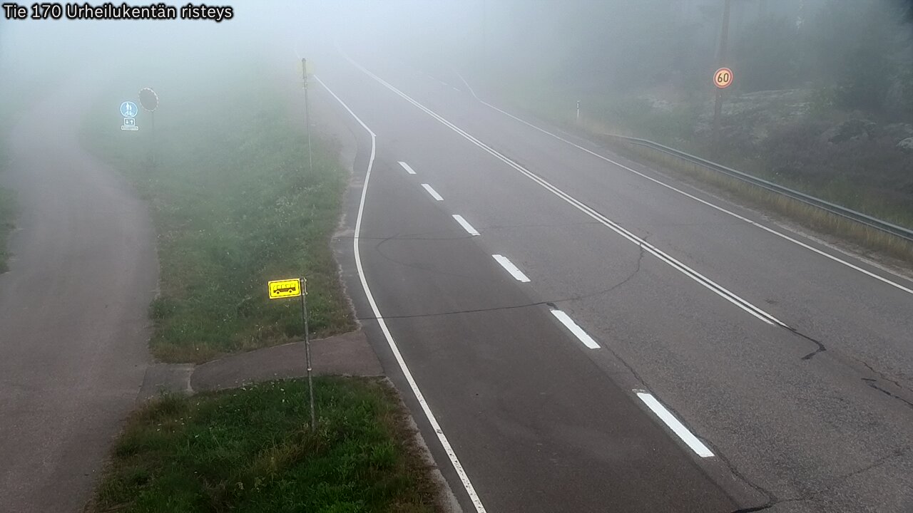 Weather Camera Image Väg 170 Vederlax Idrottsplatsen korsnin, Virolahti, Kymenlaakso