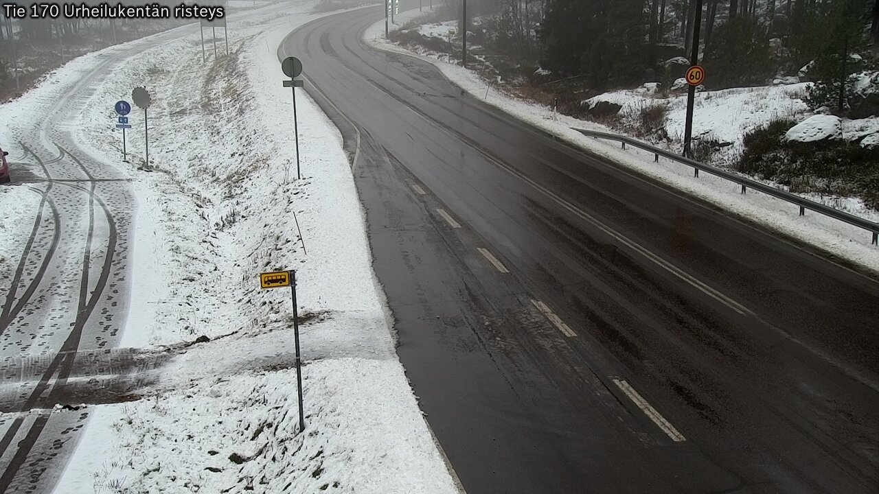 Weather Camera Image Väg 170 Vederlax Idrottsplatsen korsnin, Virolahti, Kymenlaakso
