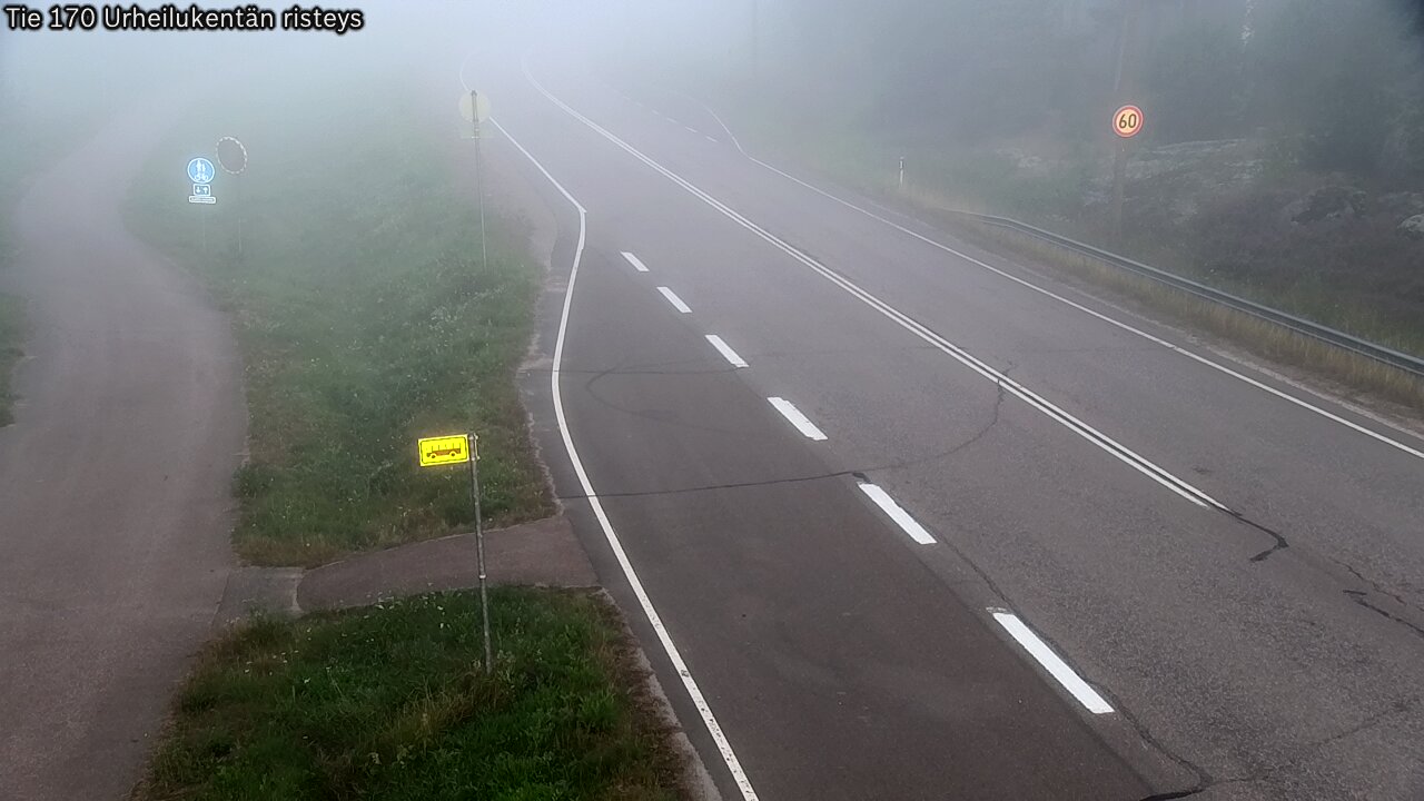 Weather Camera Image Väg 170 Vederlax Idrottsplatsen korsnin, Virolahti, Kymenlaakso