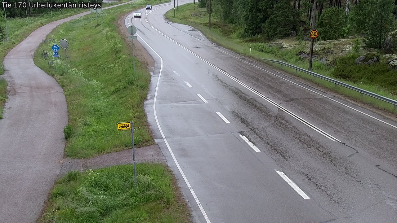 Weather Camera Image Väg 170 Vederlax Idrottsplatsen korsnin, Virolahti, Kymenlaakso