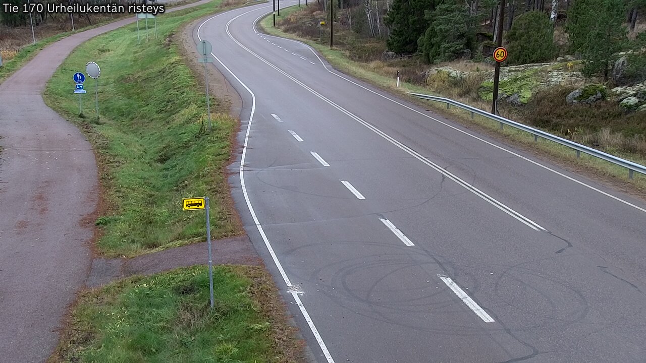 Kelikamerat Kuva Tie 170 Virolahti Urheilukentän risteys, Virolahti, Kymenlaakso