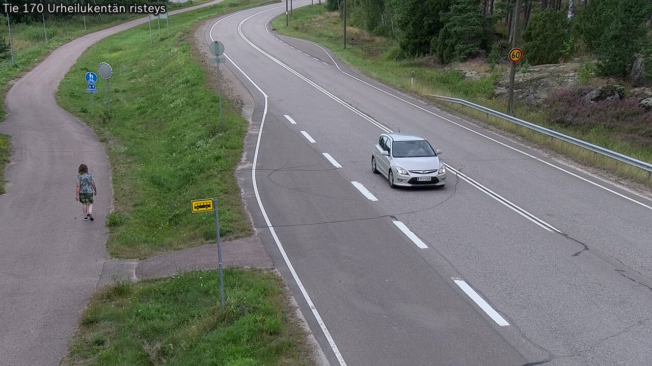 Weather Camera Image Väg 170 Vederlax Idrottsplatsen korsnin, Virolahti, Kymenlaakso