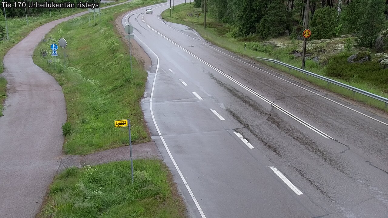 Weather Camera Image Väg 170 Vederlax Idrottsplatsen korsnin, Virolahti, Kymenlaakso