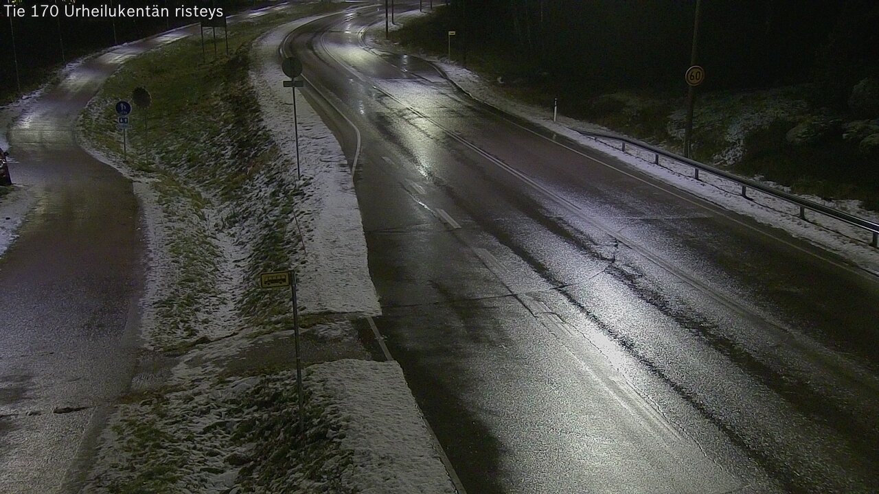 Weather Camera Image Väg 170 Vederlax Idrottsplatsen korsnin, Virolahti, Kymenlaakso