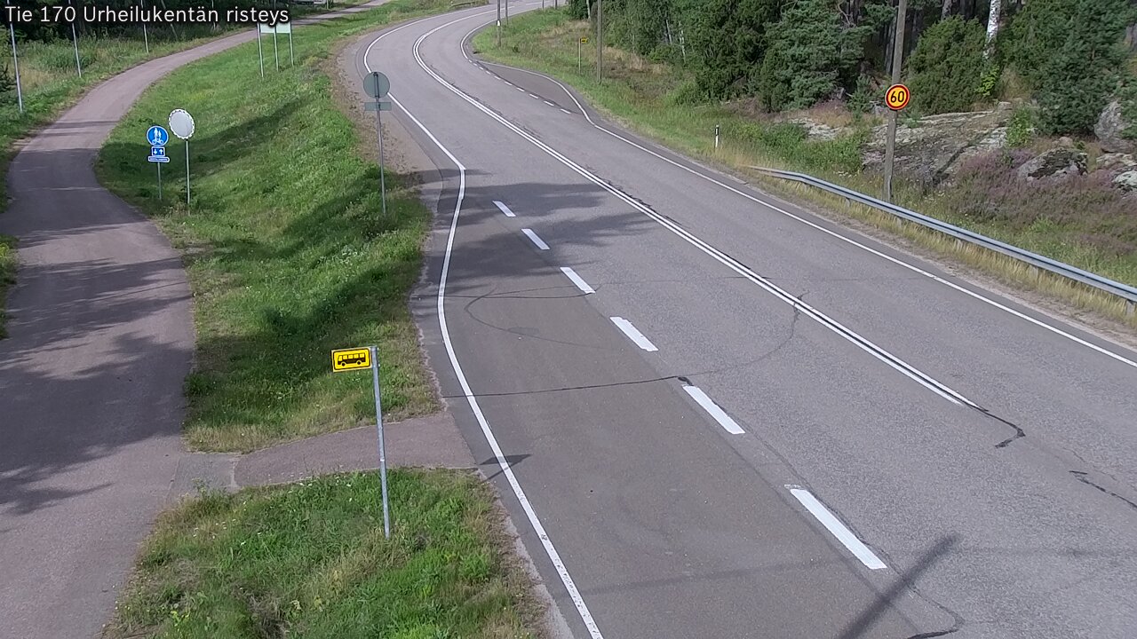 Kelikamerat Kuva Tie 170 Virolahti Urheilukentän risteys, Virolahti, Kymenlaakso
