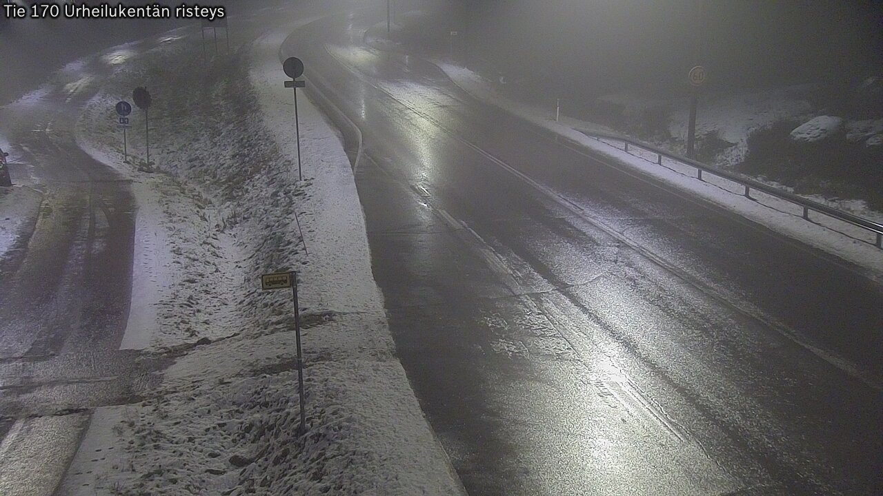 Weather Camera Image Väg 170 Vederlax Idrottsplatsen korsnin, Virolahti, Kymenlaakso