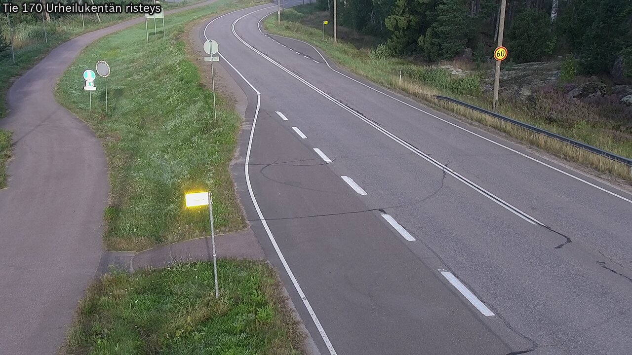 Weather Camera Image Väg 170 Vederlax Idrottsplatsen korsnin, Virolahti, Kymenlaakso