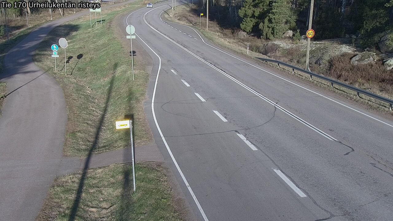Weather Camera Image Väg 170 Vederlax Idrottsplatsen korsnin, Virolahti, Kymenlaakso