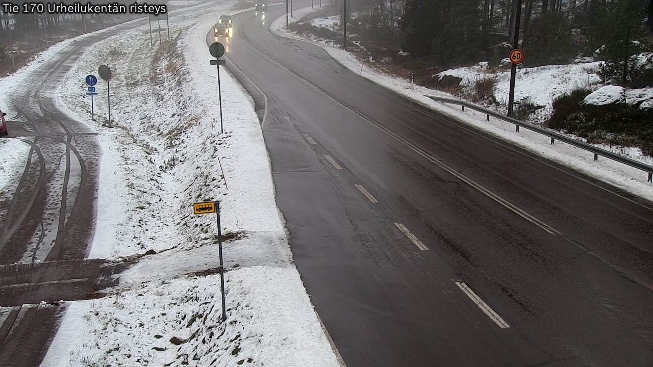 Weather Camera Image Väg 170 Vederlax Idrottsplatsen korsnin, Virolahti, Kymenlaakso