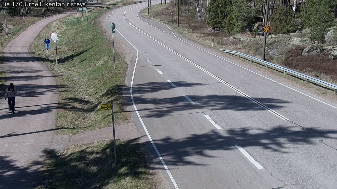 Weather Camera Image Väg 170 Vederlax Idrottsplatsen korsnin, Virolahti, Kymenlaakso