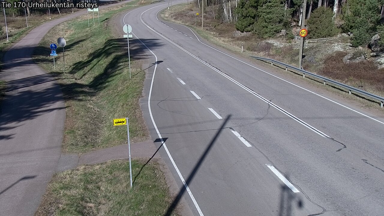 Kelikamerat Kuva Tie 170 Virolahti Urheilukentän risteys, Virolahti, Kymenlaakso