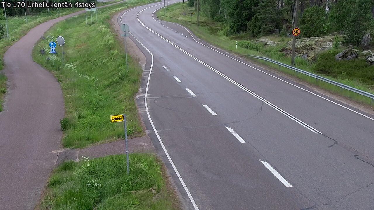Kelikamerat Kuva Tie 170 Virolahti Urheilukentän risteys, Virolahti, Kymenlaakso
