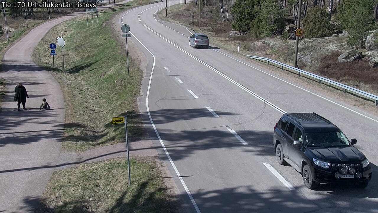 Weather Camera Image Väg 170 Vederlax Idrottsplatsen korsnin, Virolahti, Kymenlaakso