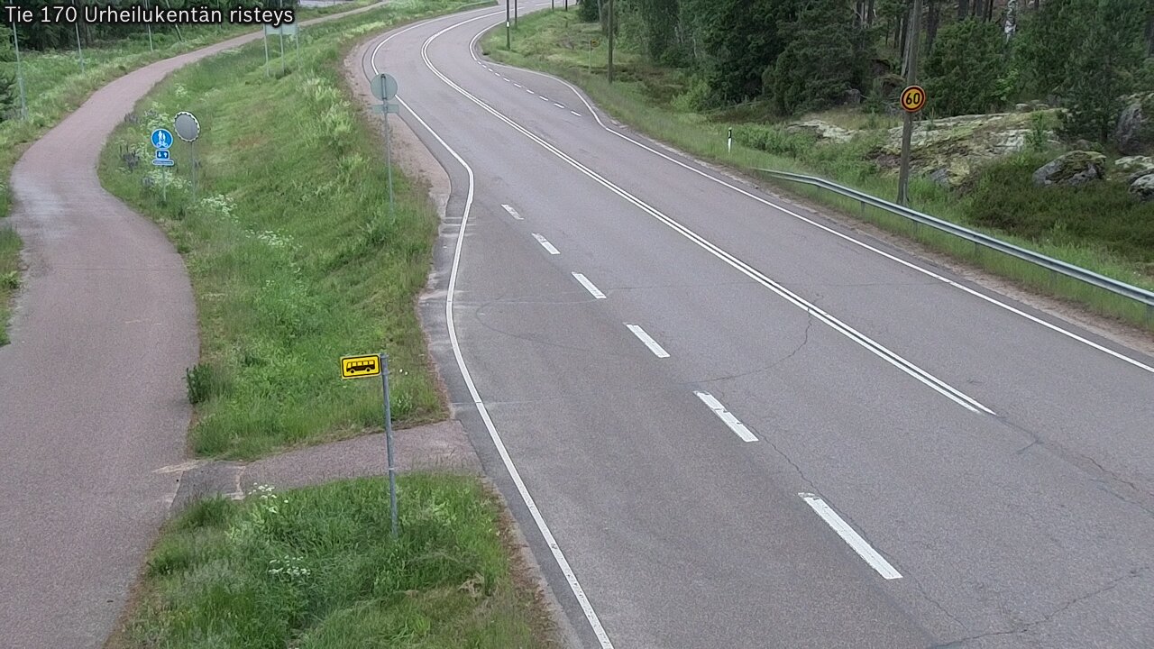 Kelikamerat Kuva Tie 170 Virolahti Urheilukentän risteys, Virolahti, Kymenlaakso