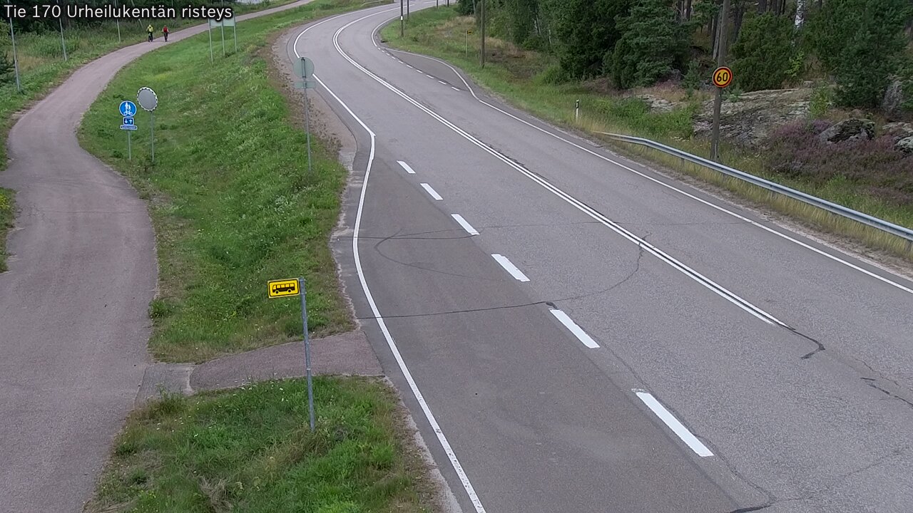 Weather Camera Image Väg 170 Vederlax Idrottsplatsen korsnin, Virolahti, Kymenlaakso