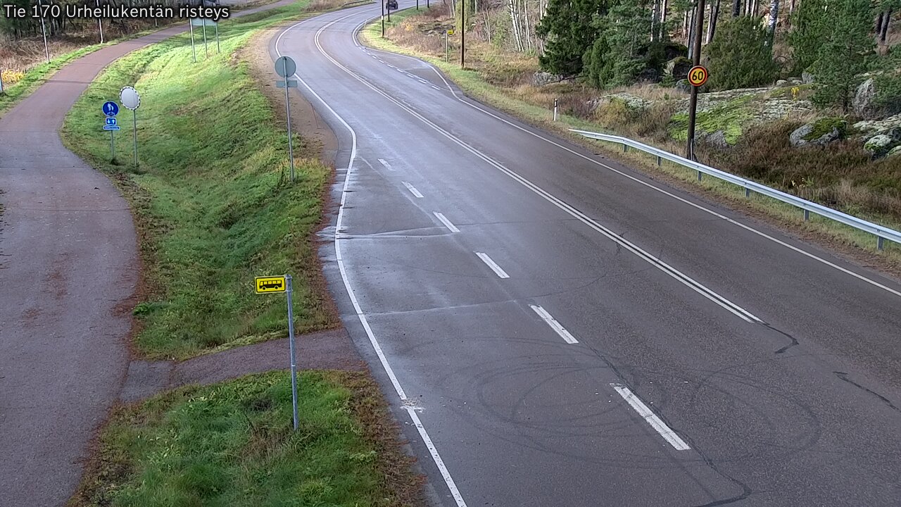 Kelikamerat Kuva Tie 170 Virolahti Urheilukentän risteys, Virolahti, Kymenlaakso