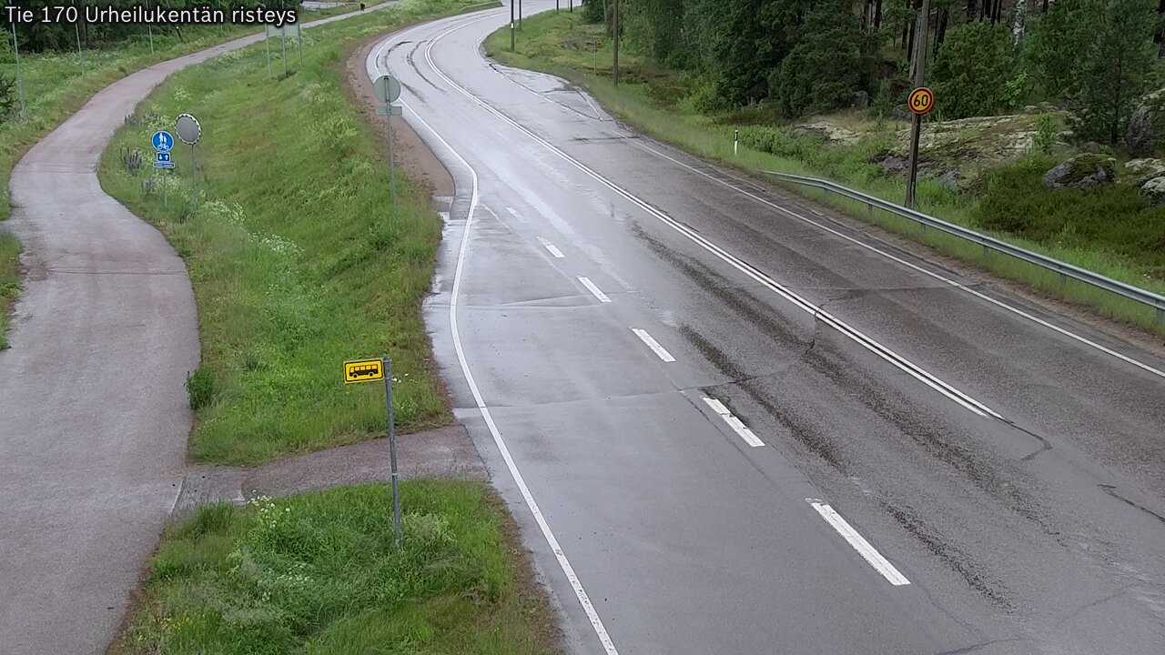 Weather Camera Image Väg 170 Vederlax Idrottsplatsen korsnin, Virolahti, Kymenlaakso