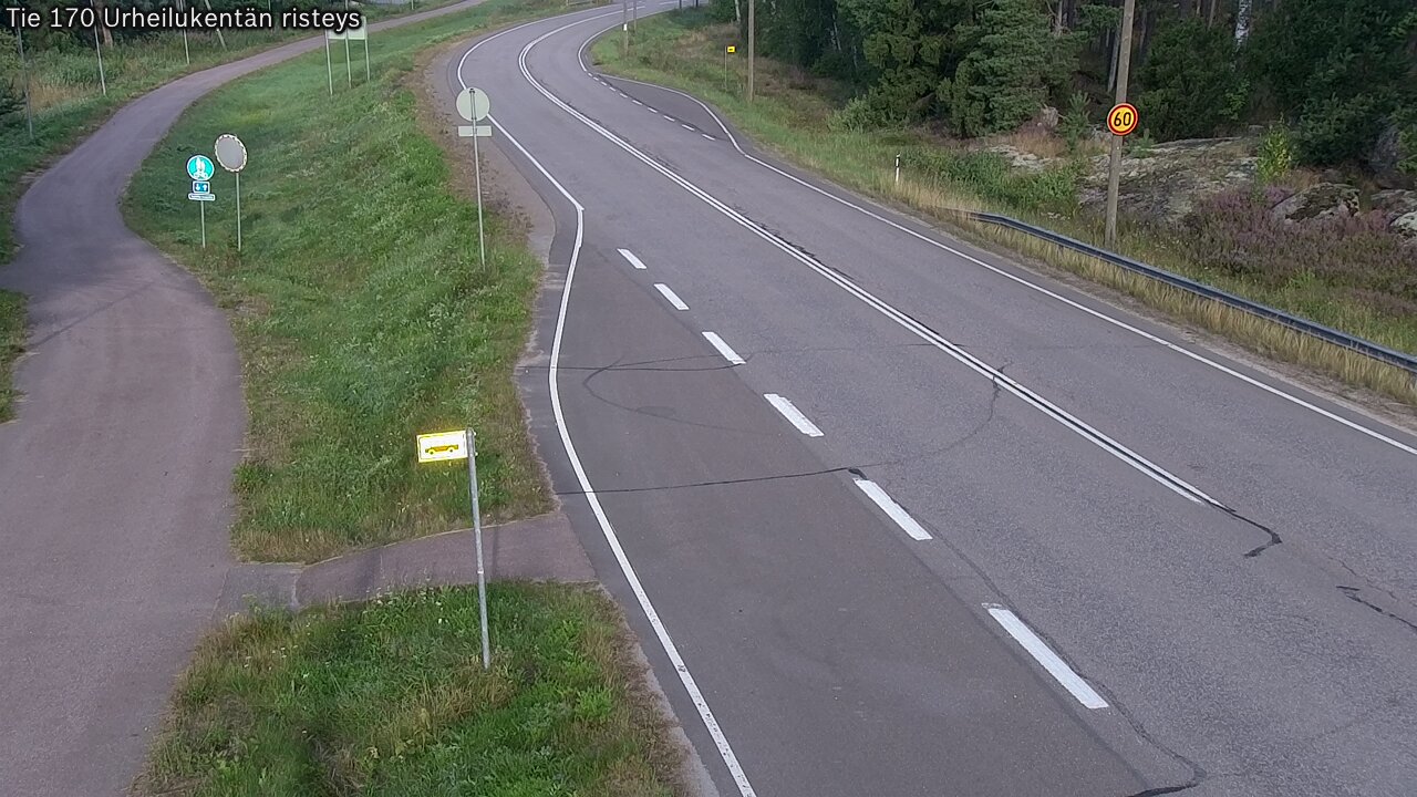 Weather Camera Image Väg 170 Vederlax Idrottsplatsen korsnin, Virolahti, Kymenlaakso