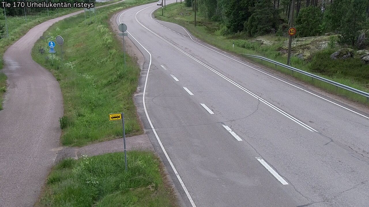 Kelikamerat Kuva Tie 170 Virolahti Urheilukentän risteys, Virolahti, Kymenlaakso
