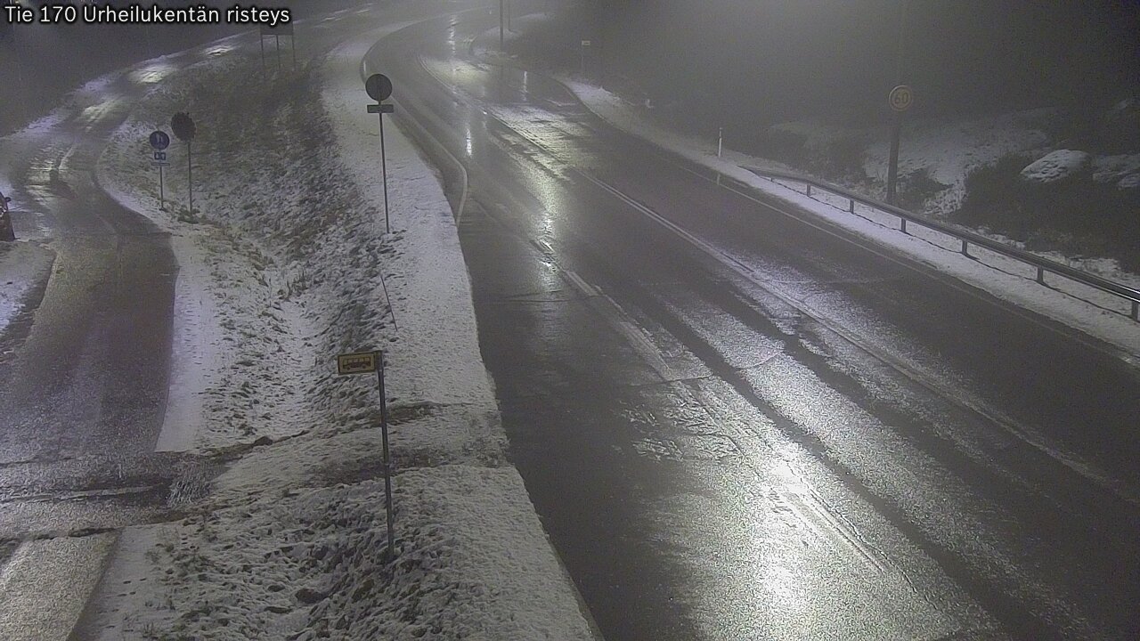 Weather Camera Image Väg 170 Vederlax Idrottsplatsen korsnin, Virolahti, Kymenlaakso