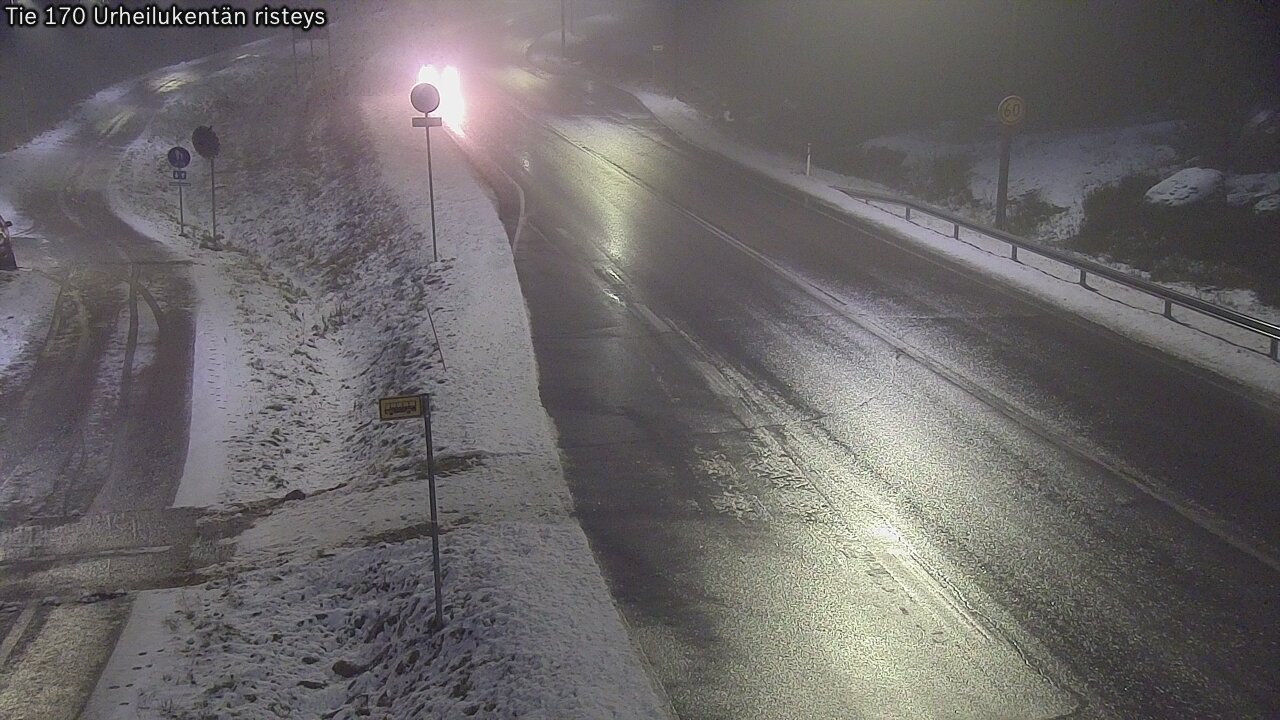 Weather Camera Image Väg 170 Vederlax Idrottsplatsen korsnin, Virolahti, Kymenlaakso