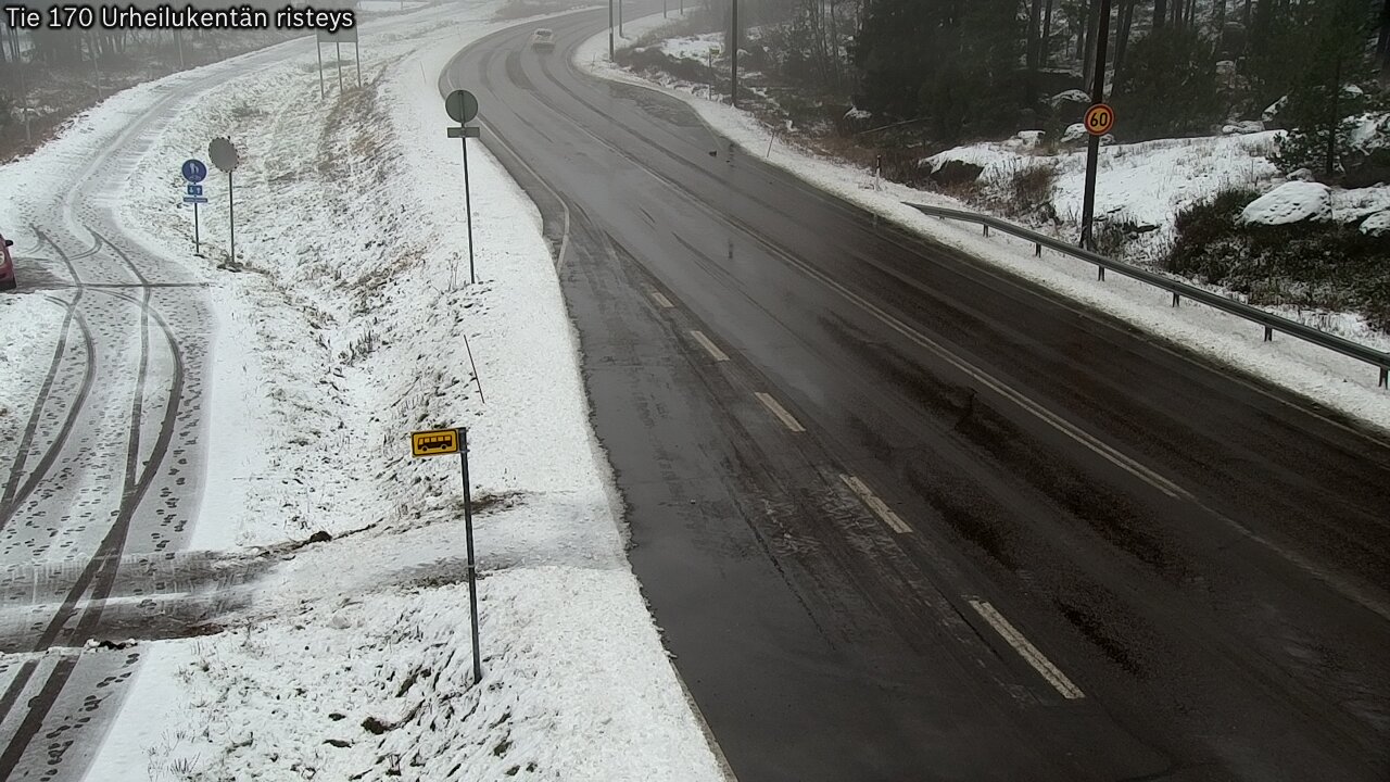 Weather Camera Image Väg 170 Vederlax Idrottsplatsen korsnin, Virolahti, Kymenlaakso