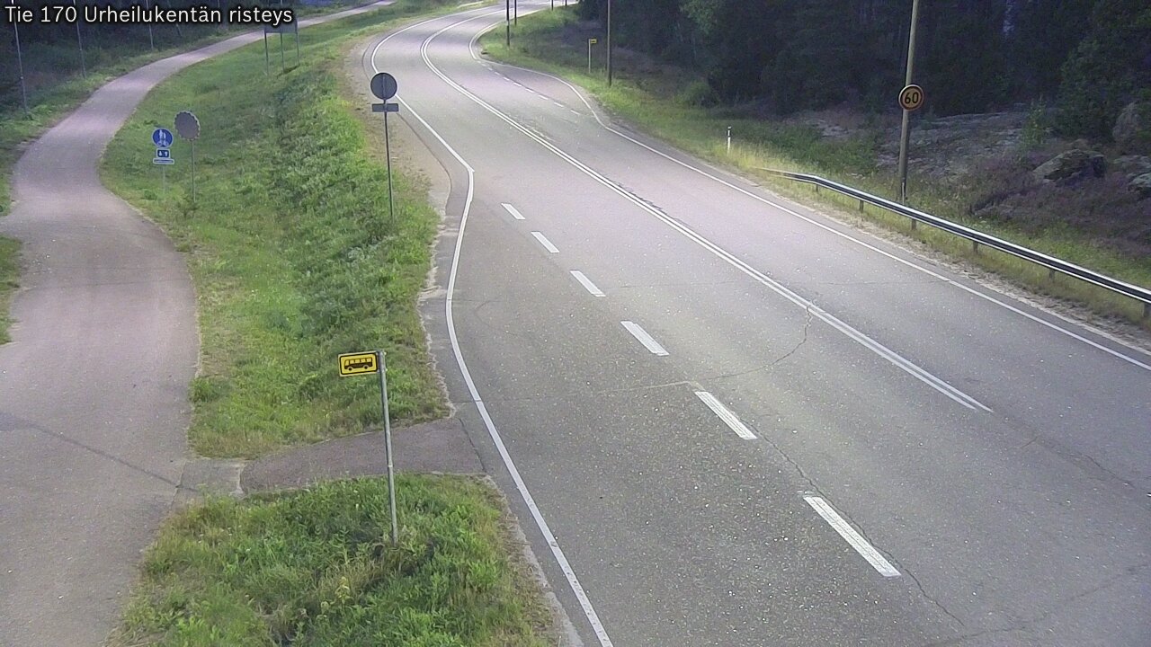 Kelikamerat Kuva Tie 170 Virolahti Urheilukentän risteys, Virolahti, Kymenlaakso