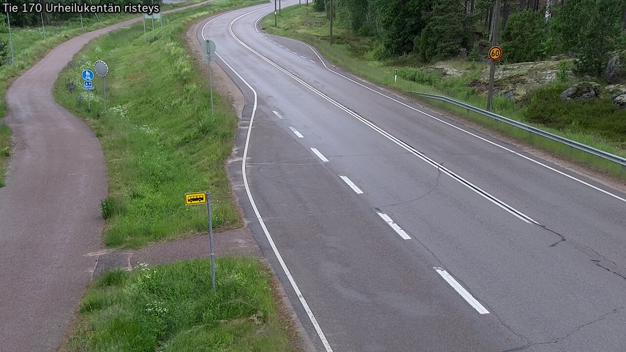 Kelikamerat Kuva Tie 170 Virolahti Urheilukentän risteys, Virolahti, Kymenlaakso