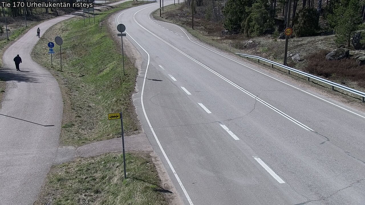 Weather Camera Image Väg 170 Vederlax Idrottsplatsen korsnin, Virolahti, Kymenlaakso
