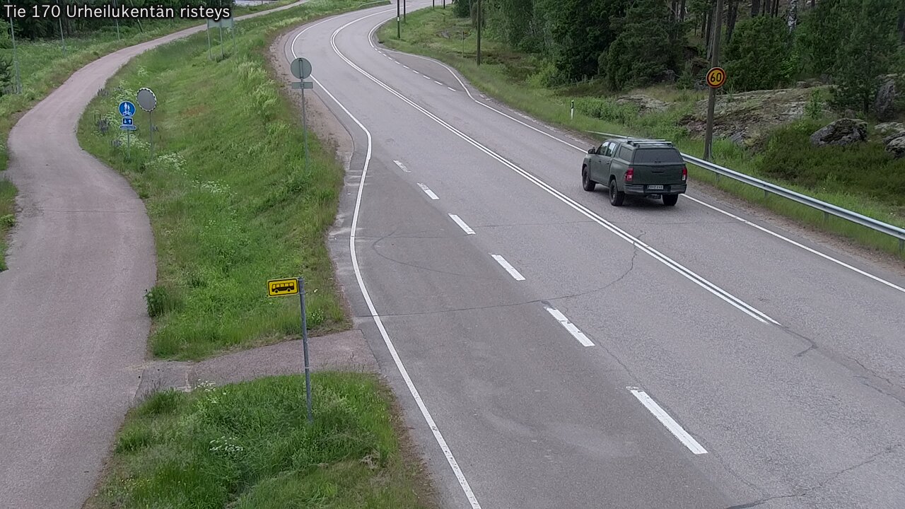 Kelikamerat Kuva Tie 170 Virolahti Urheilukentän risteys, Virolahti, Kymenlaakso