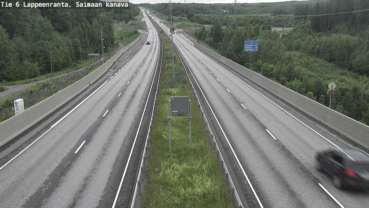 Weather Camera Image Väg 6 Villmanstrand,Saima kanal, Lappeenranta, Etelä-Karjala