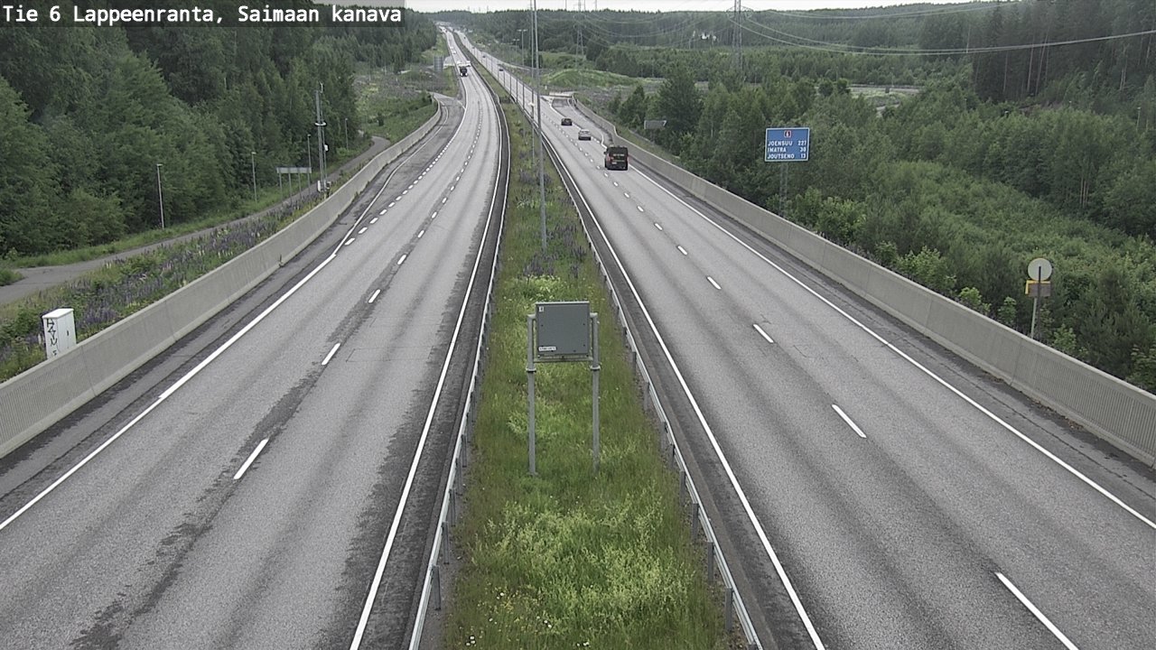 Weather Camera Image Väg 6 Villmanstrand,Saima kanal, Lappeenranta, Etelä-Karjala