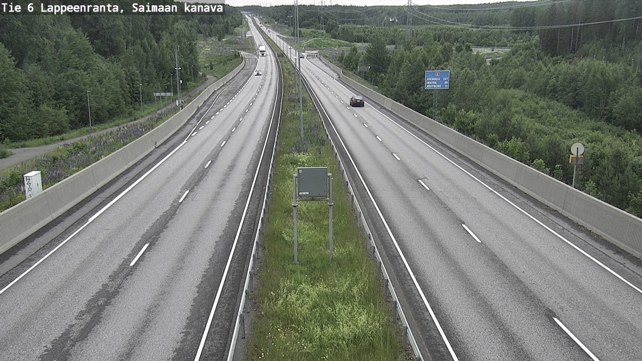 Weather Camera Image Väg 6 Villmanstrand,Saima kanal, Lappeenranta, Etelä-Karjala