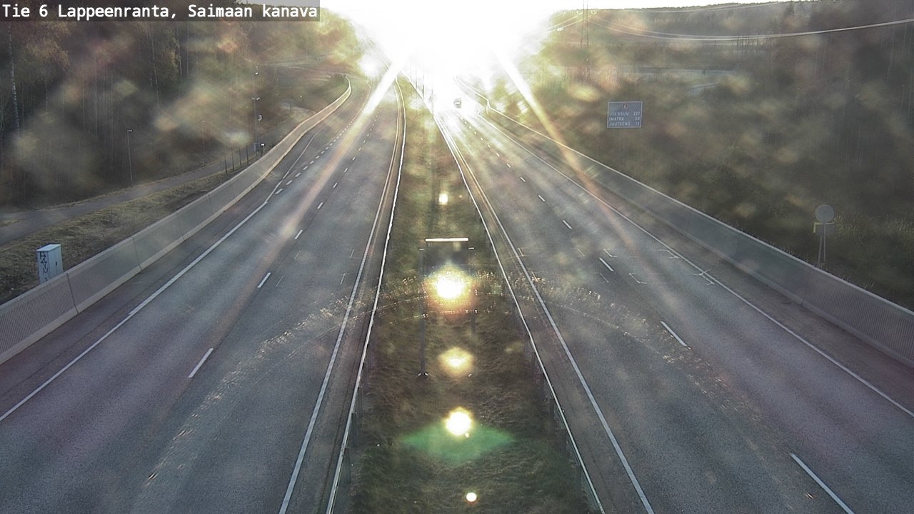 Weather Camera Image Väg 6 Villmanstrand,Saima kanal, Lappeenranta, Etelä-Karjala