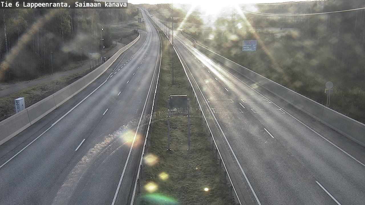 Weather Camera Image Väg 6 Villmanstrand,Saima kanal, Lappeenranta, Etelä-Karjala
