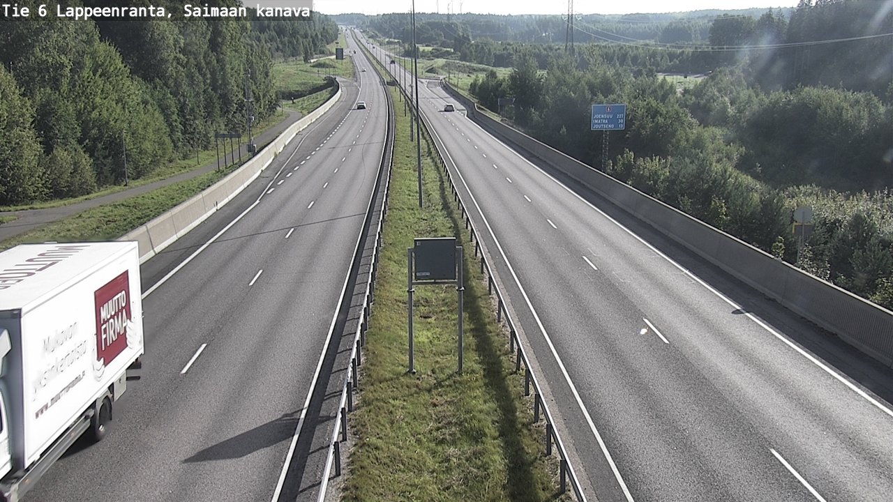 Weather Camera Image Road 6 Lappeenranta, Saimaa channel, Lappeenranta, Etelä-Karjala