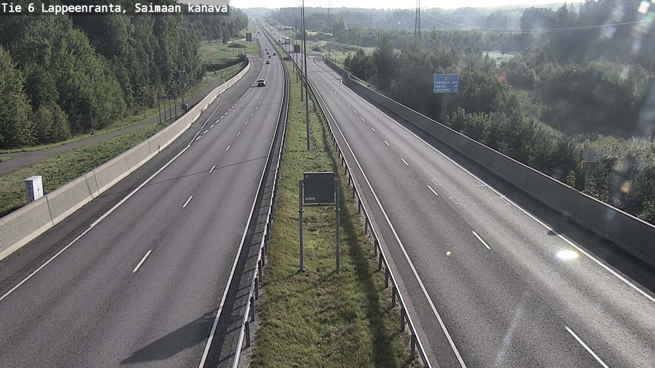 Weather Camera Image Road 6 Lappeenranta, Saimaa channel, Lappeenranta, Etelä-Karjala