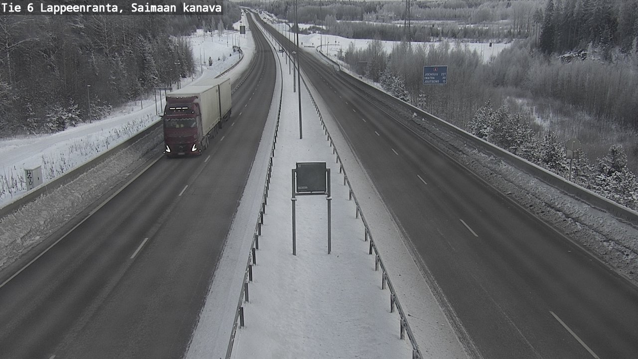 Weather Camera Image Road 6 Lappeenranta, Saimaa channel, Lappeenranta, Etelä-Karjala