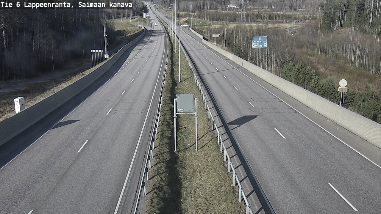Weather Camera Image Road 6 Lappeenranta, Saimaa channel, Lappeenranta, Etelä-Karjala