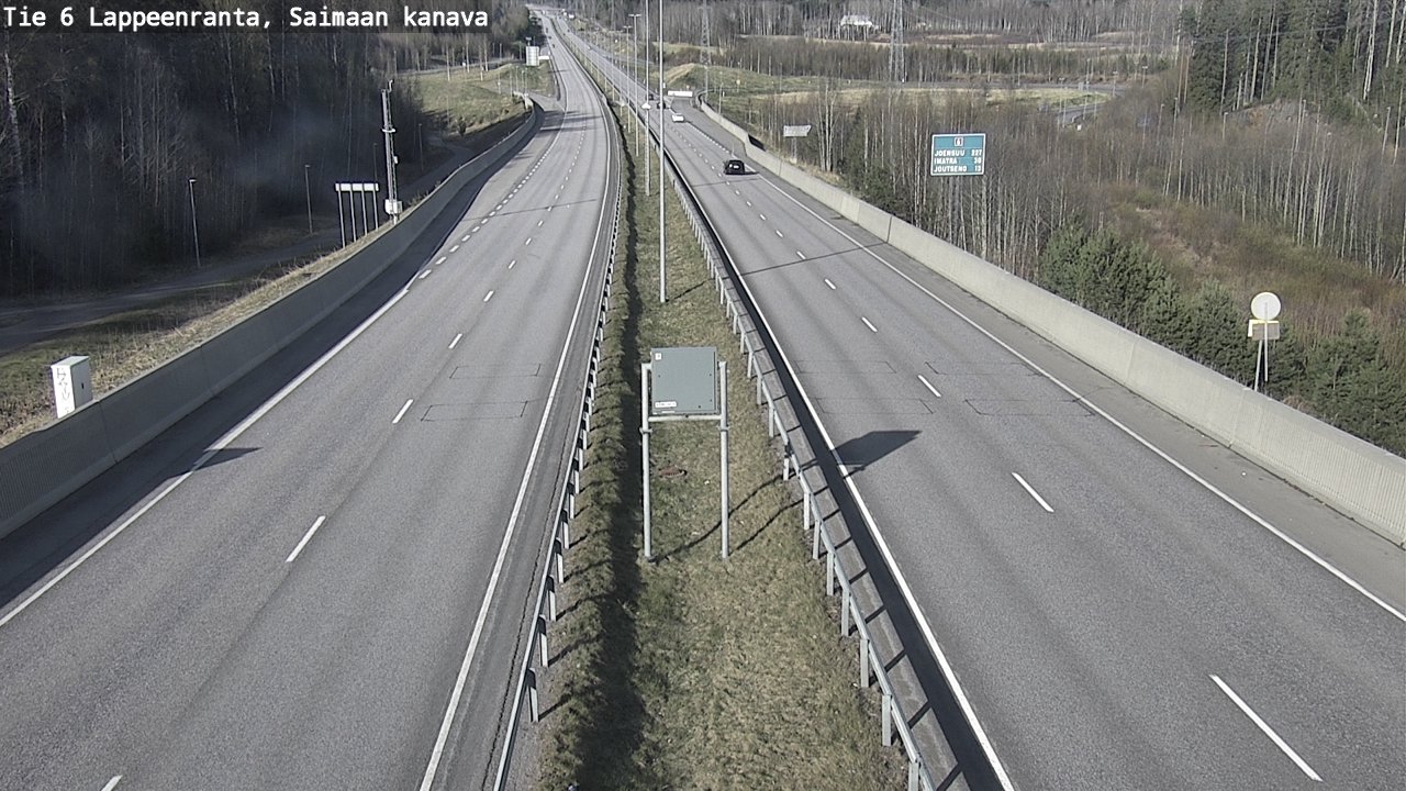 Weather Camera Image Road 6 Lappeenranta, Saimaa channel, Lappeenranta, Etelä-Karjala