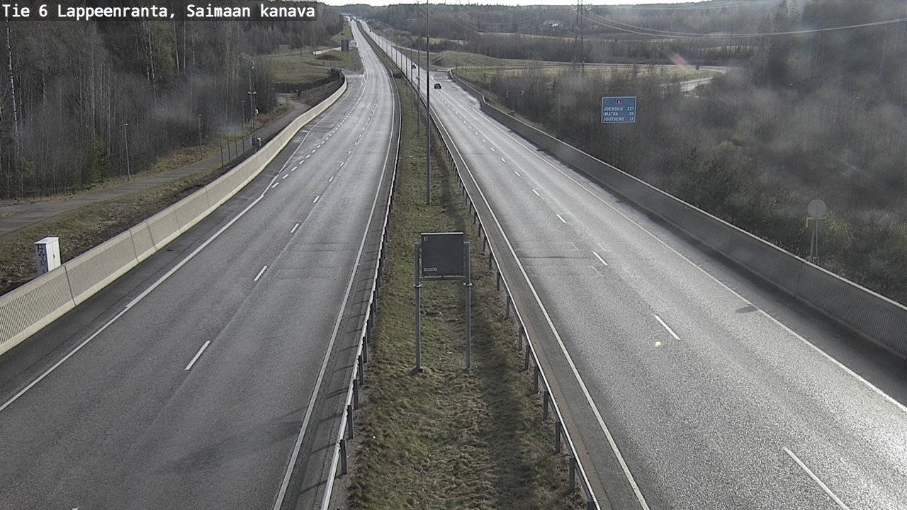 Weather Camera Image Road 6 Lappeenranta, Saimaa channel, Lappeenranta, Etelä-Karjala