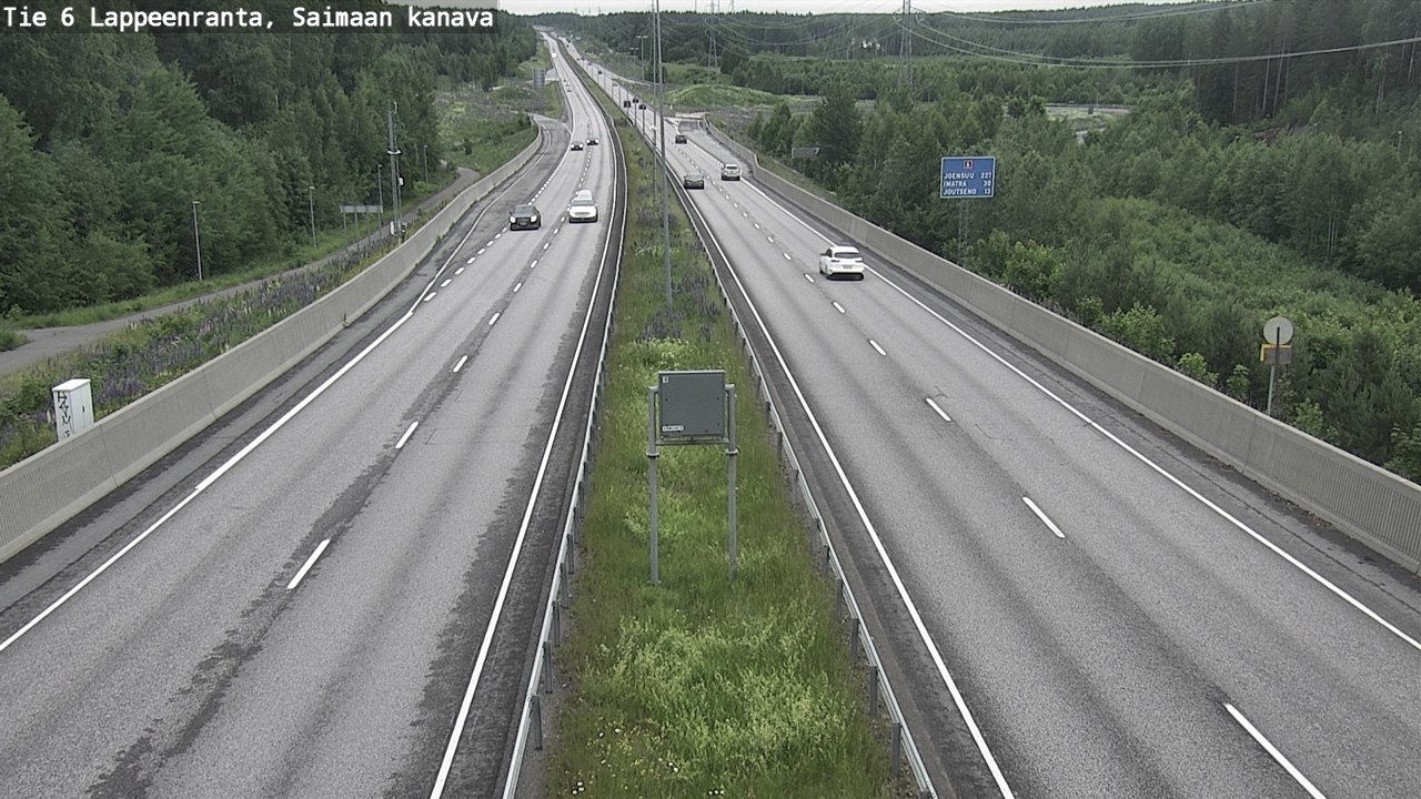 Weather Camera Image Väg 6 Villmanstrand,Saima kanal, Lappeenranta, Etelä-Karjala