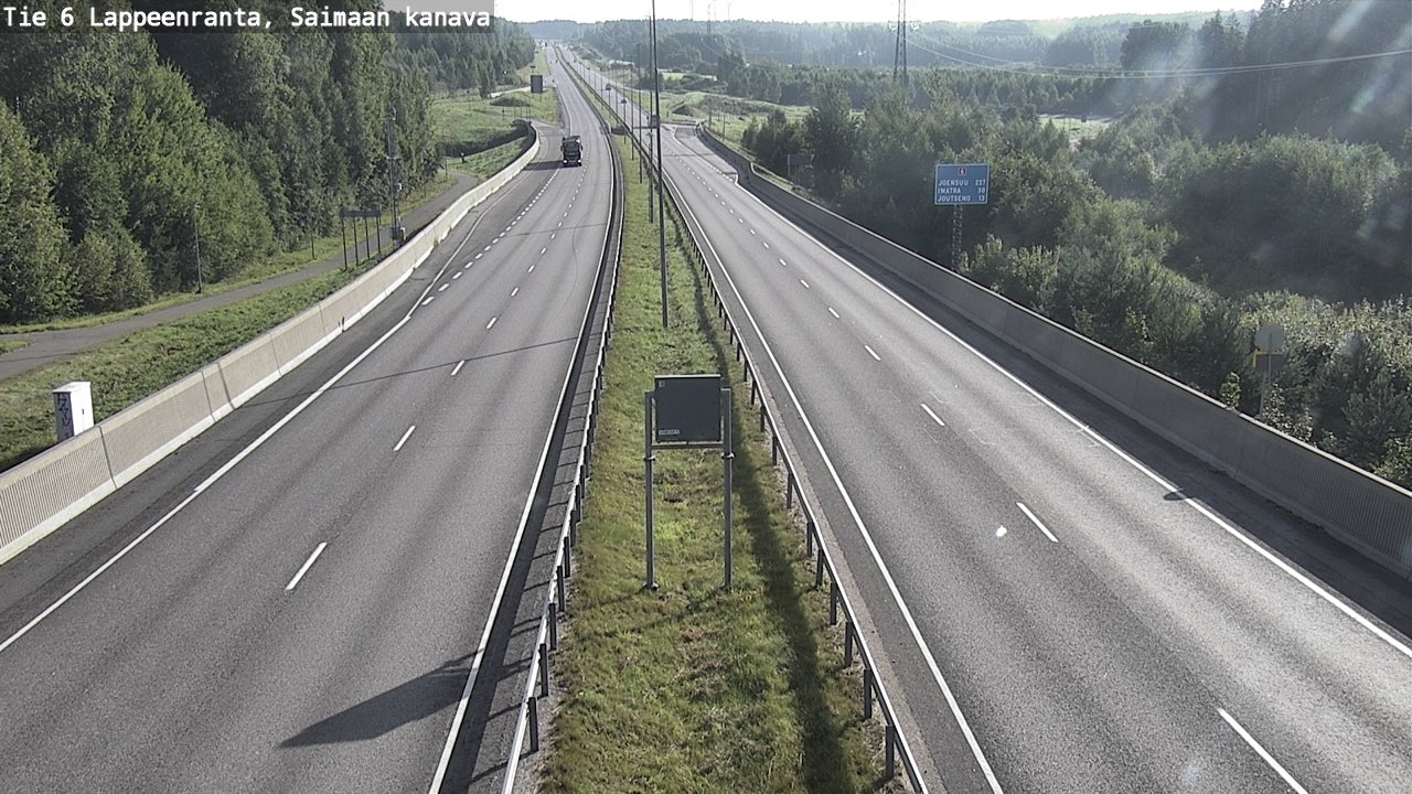 Weather Camera Image Road 6 Lappeenranta, Saimaa channel, Lappeenranta, Etelä-Karjala